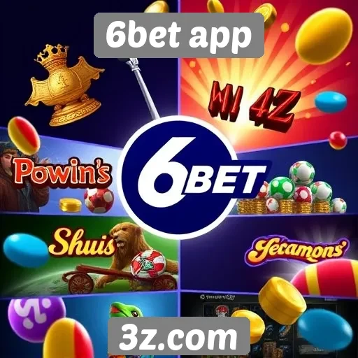 Variedade de jogos disponíveis no 6bet app